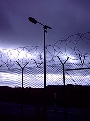 Razor wire at RNAS Culdrose