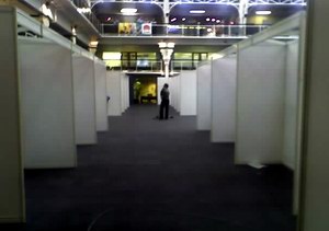 Blank exhibition stands