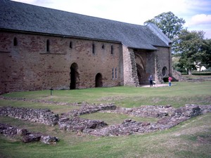 Rear view of abbey buildings