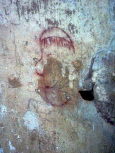 Mediaeval graffito of a monk