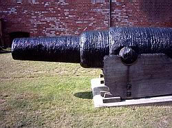Heavy cannon on display