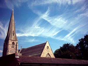 Summer sky over St George's Church, Hanworth