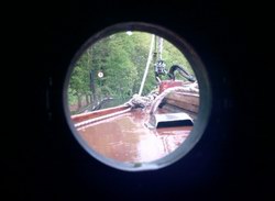 Rain through the cabin porthole