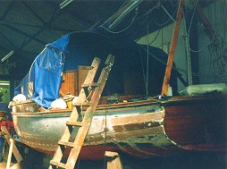 New planking being fitted to the stern.